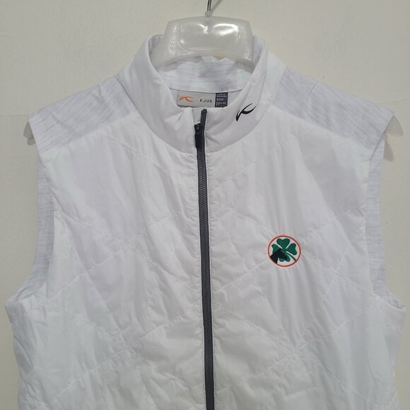 NWT KJUS Men’s Retention Vest White Size 50 Quilted Full Zip Company Embroidery - Picture 6 of 11